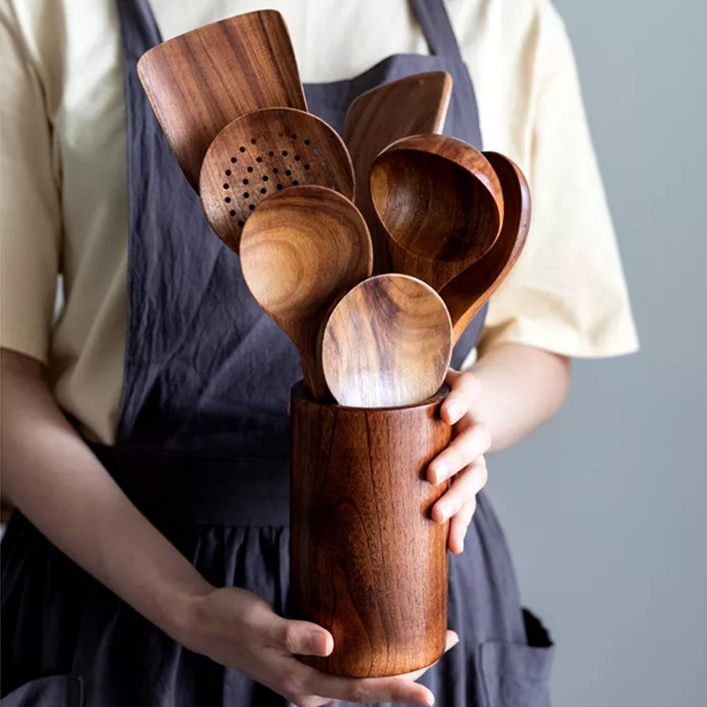 EcoChef - Teak Tre Servise Sett Luvikno