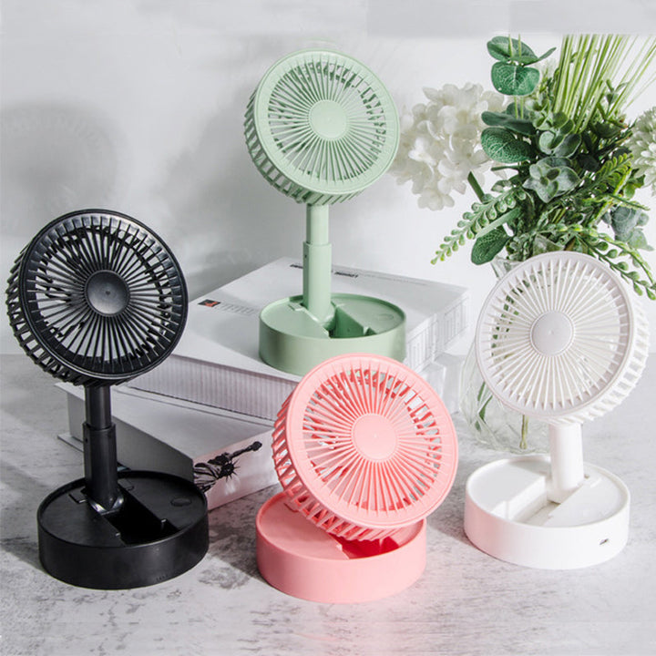 Mini vifte med sammenleggbar teleskopisk telefonholder | Luvikno