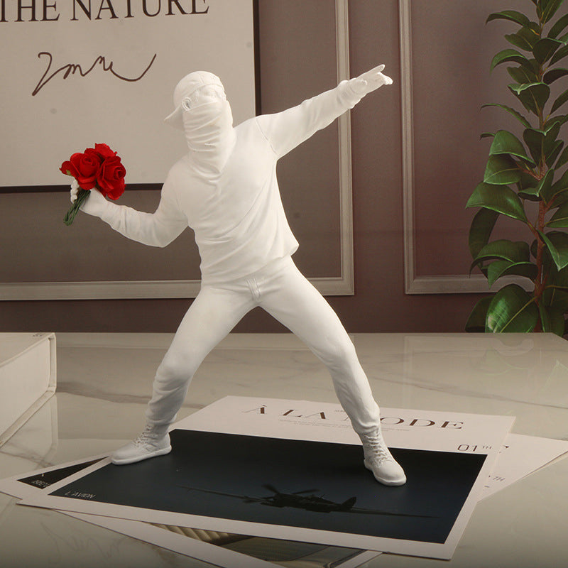 Banksy Flower Rioter Ornament | Luvikno