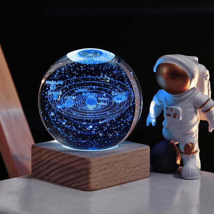 Luvikno | 3D Galaxy Crystal Ball Naturlampe Dekorativ Lampe