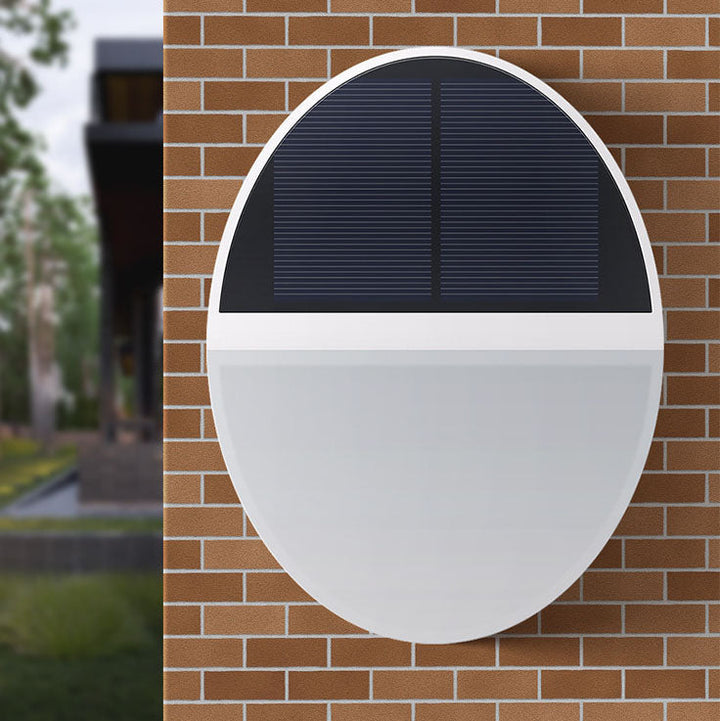 Solar utendørs vanntett rund flat kropp radar sensor LED vegglampe | Luvikno