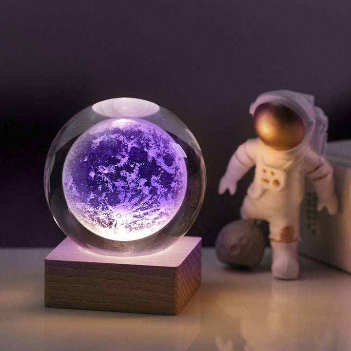 3D Galaxy Crystal Ball Night Light | Luvikno
