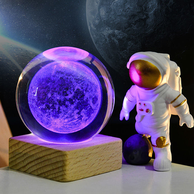 3D Galaxy Crystal Ball Night Light | Luvikno
