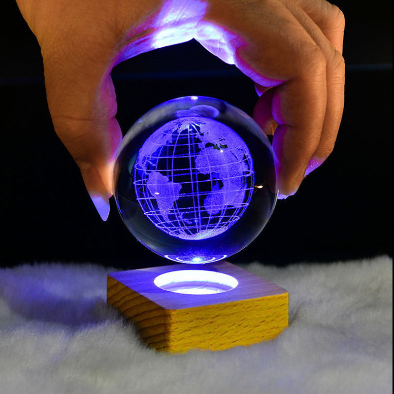 3D Galaxy Crystal Ball Night Light | Luvikno