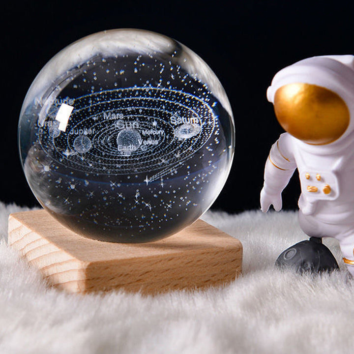 3D Galaxy Crystal Ball Night Light | Luvikno