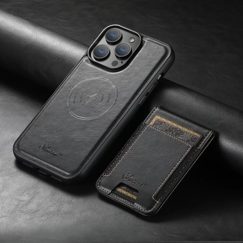 LuxCase Lær Mobildeksel med Kortholder og Stander – Kompatibel med iPhone | Luvikno