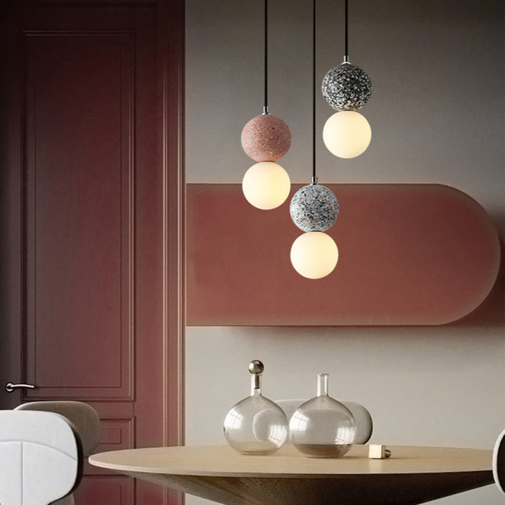 Luvikno | Aurora Glow - Luksus LED Pendellampe i Svart/Hvitt
