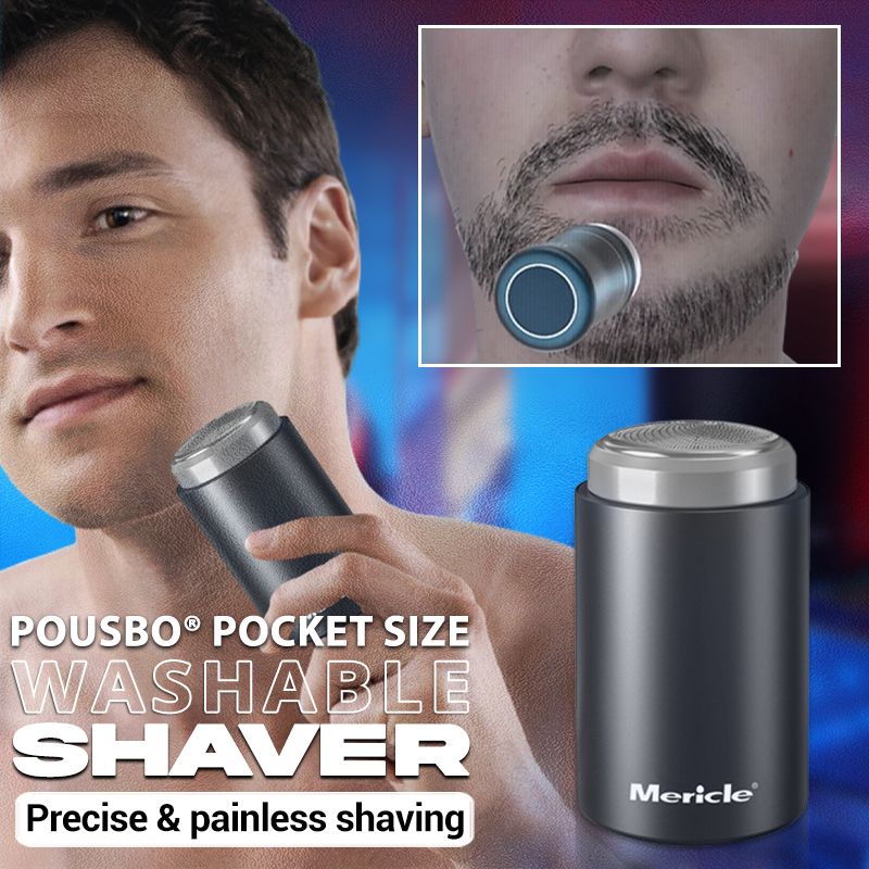 Kompakt, vaskbar elektrisk barbermaskin