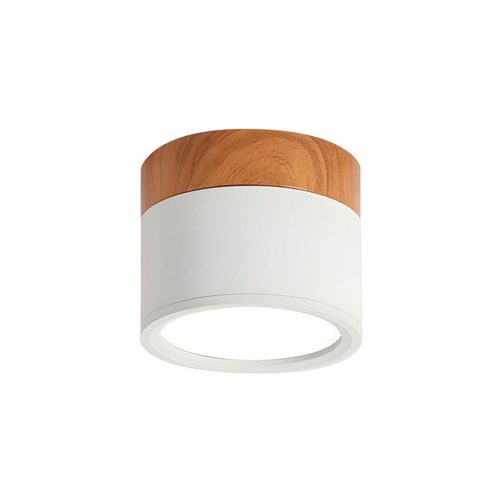 Taklampe med rosa flush trefinish Luvikno