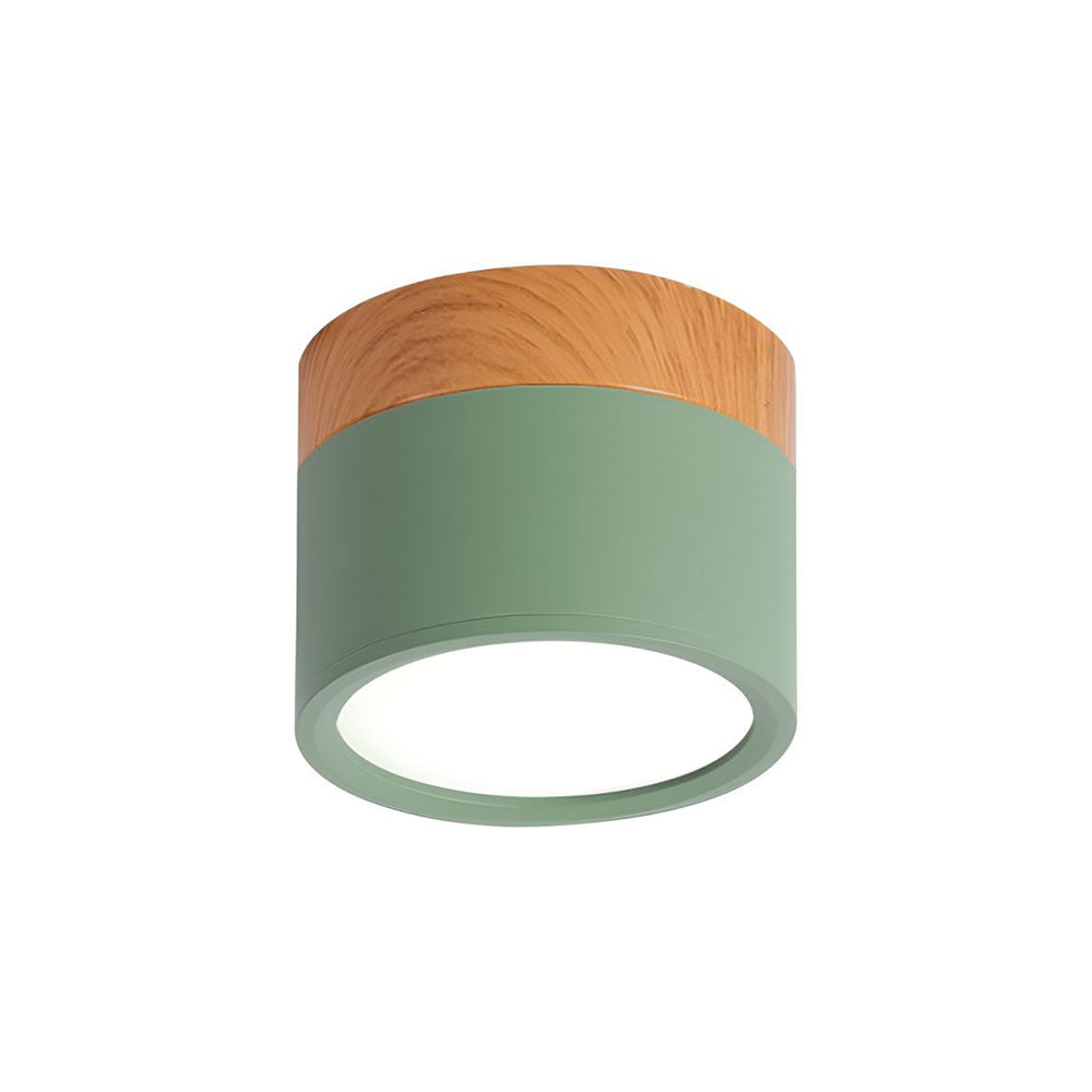 Taklampe med rosa flush trefinish Luvikno