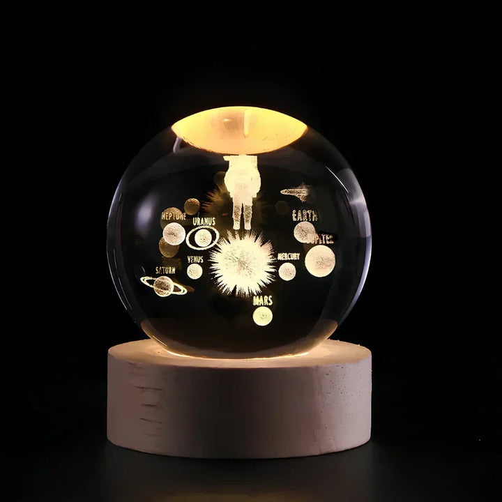 3D Gravert Krystallsfære - Celestia | Luvikno