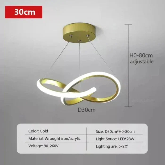 Moderne LED Taklampe - WaveGlow | Luvikno