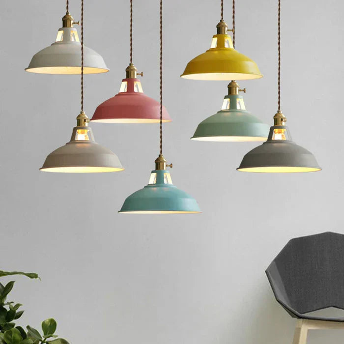 IronGlow Industriell Retro-Hengelampe i metall, E27