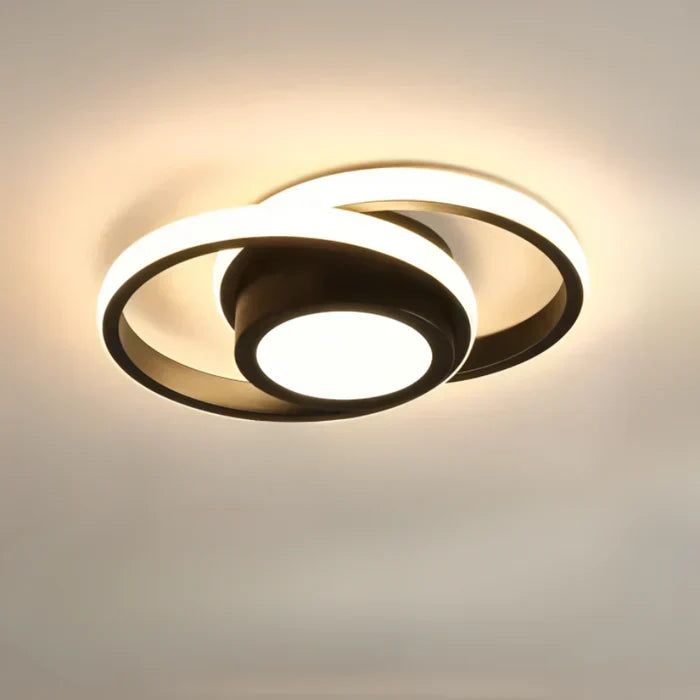Moderne LED Taklampe med Dobbelt Ringdesign - Twilight Rings | Luvikno