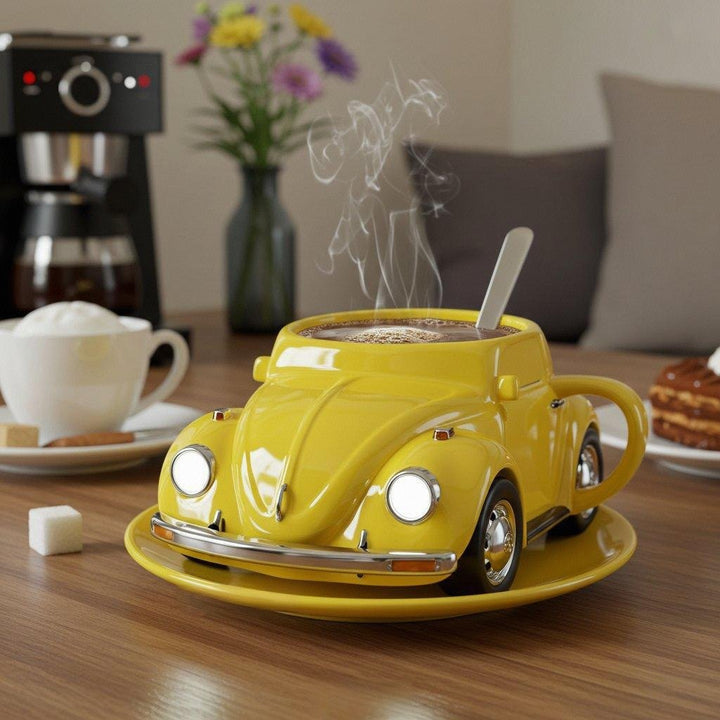 RetroAuto Keramikkopp – Unik 3D-design for kaffe og te | Luvikno