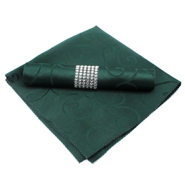 10stk Polyester Jacquard Bordduk Servietter Håndklær | Luvikno