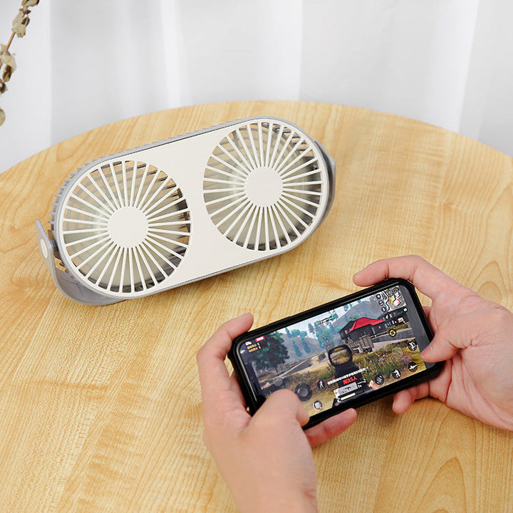 Dual-Head Portable Desk Fan Luvikno