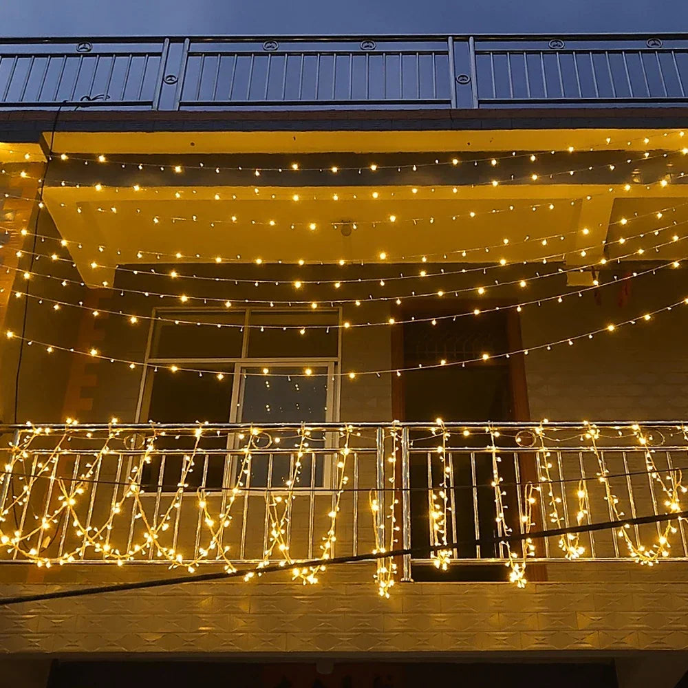 LED gardinlys for utendørsbruk – Vanntette eventyrlys for hage, balkong og terrasse | Luvikno