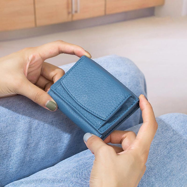 Luvikno | Håndlaget RFID-lommebok laget av mykt skinn