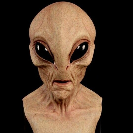 Alien-Mask | Realistiske Halloween Kostyme Tilbehør | Luvikno