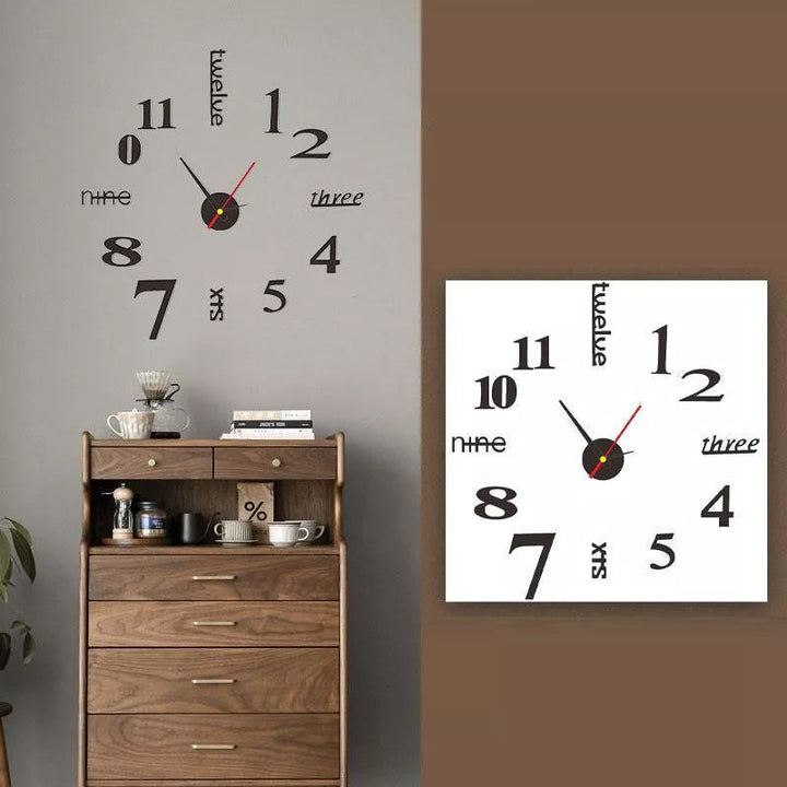 DIY Moderne stansfri veggklokke | Luvikno