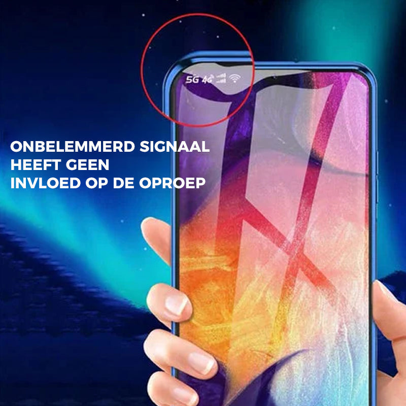 herdet glass Dobbeltsidig telefonveske for Samsung