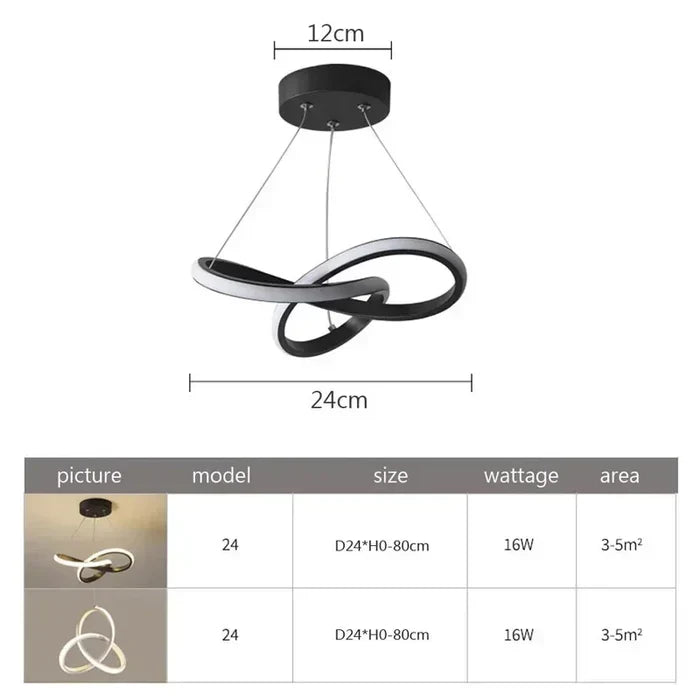 Moderne LED Taklampe - WaveGlow | Luvikno