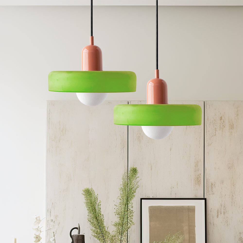 Fargerik Bauhaus-stil Pendellampe - StiloGlas | Luvikno