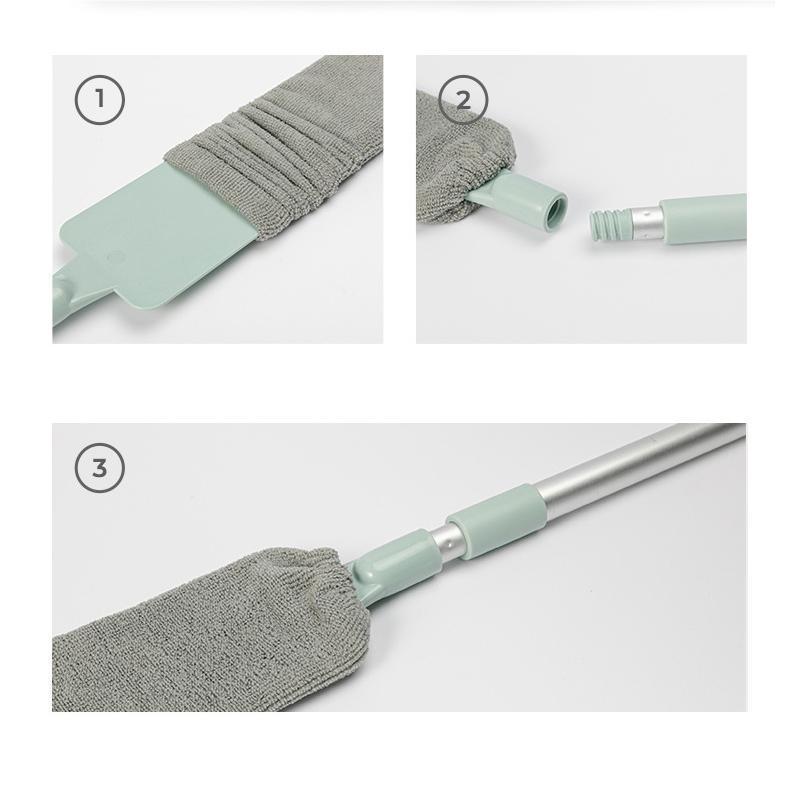 Multifunksjonell uttrekkbar mikrofiber støv børste sprekk mopp | Luvikno