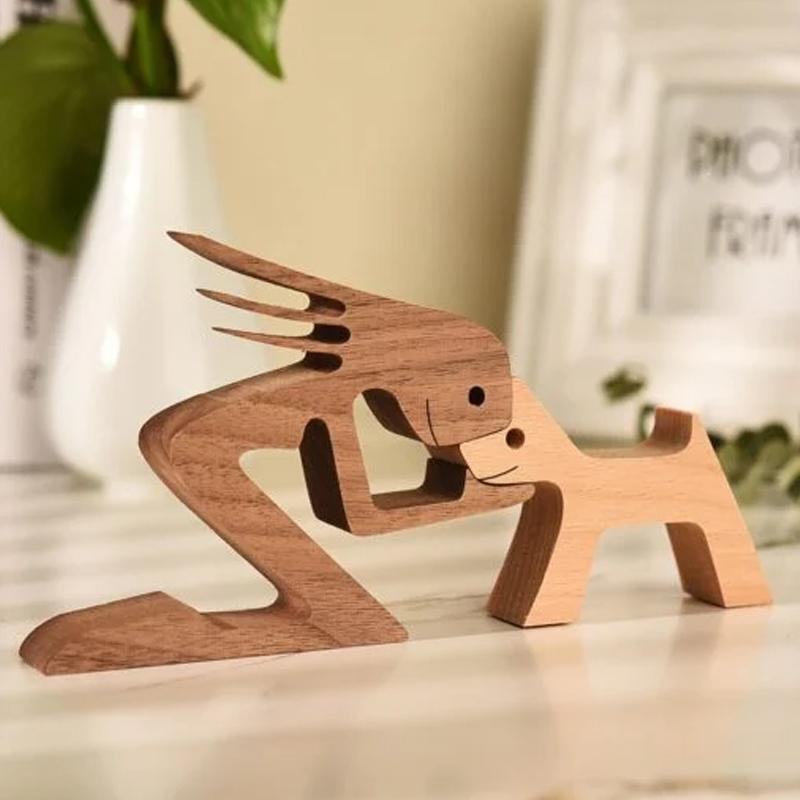 Luvikno | Dyreelsker Tre Skulptur Borddekorasjon