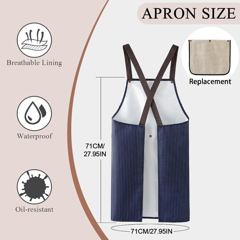 Cross Back Work Apron Luvikno