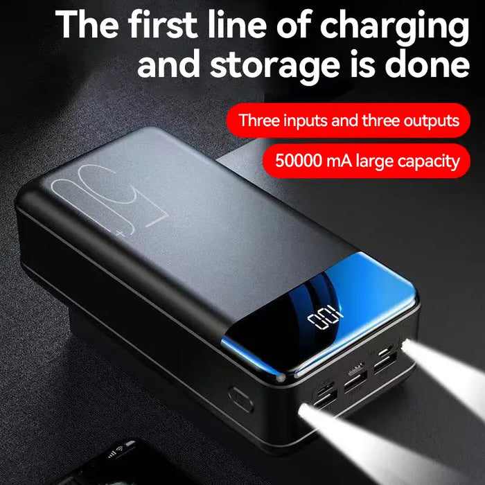 Luvikno | MegaPower 50000 mAh Powerbank – Ubegrenset lading, Alltid tilkoblet