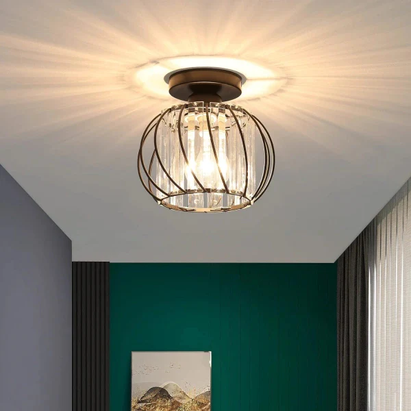Pendellampe svart glass kule taklampe Luvikno