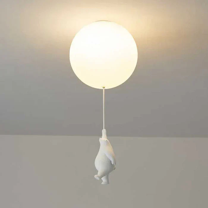 Barnelysest lampe med bjørn og ballong - CloudBear | Luvikno