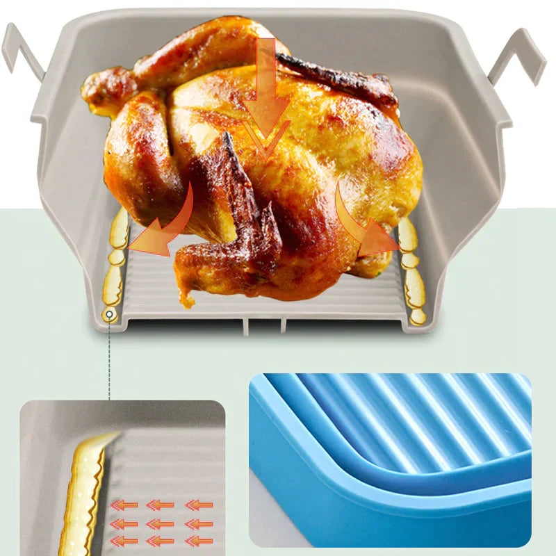 Foldbar Air Fryer Silikon Bakepanne | Luvikno