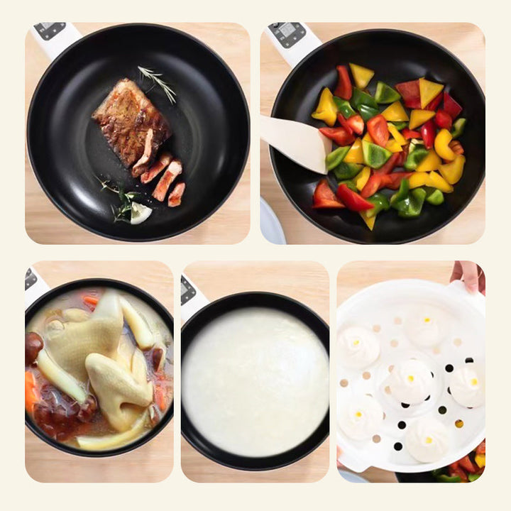 SmartChef - Elektrisk Multifunksjonell Panne med Dampkokker | Luvikno