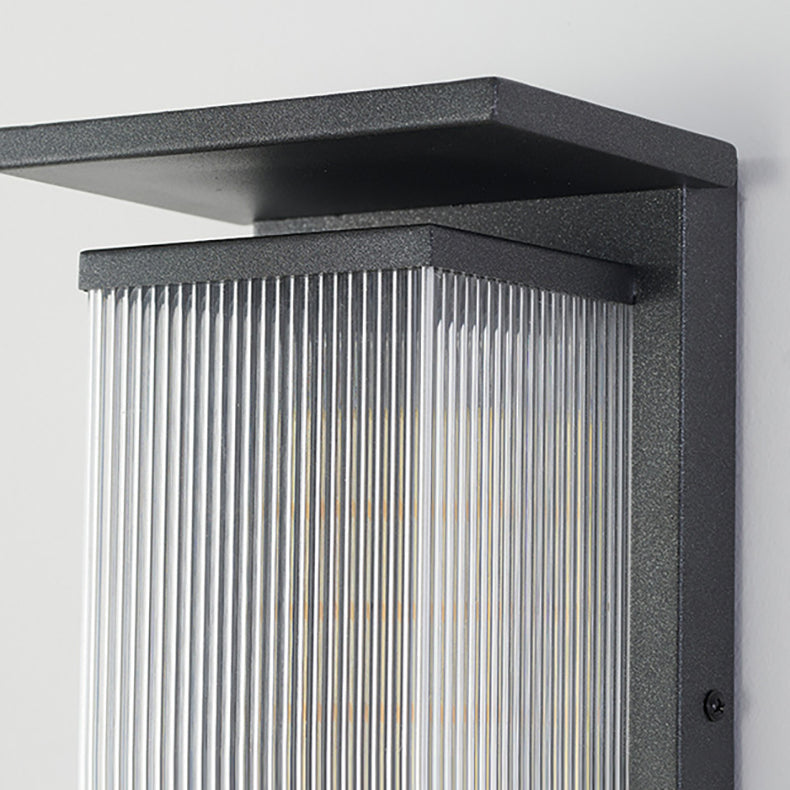 Moderne Minimalistisk Vanntett Rektangulær Rustfritt Stål Akryl LED Vegglygte Lampe For Utendørs Patio | Luvikno
