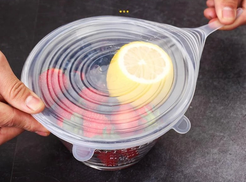 EcoLid - 6 Silikon Reusable Stretch Covers | Luvikno