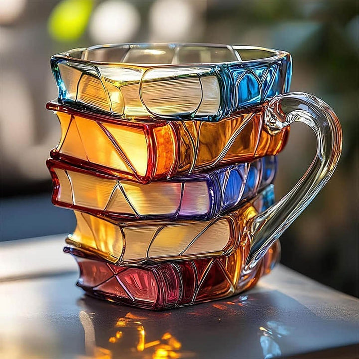 BookCup 3D kopp – Håndmalte litteraturkopp i bokform | Luvikno