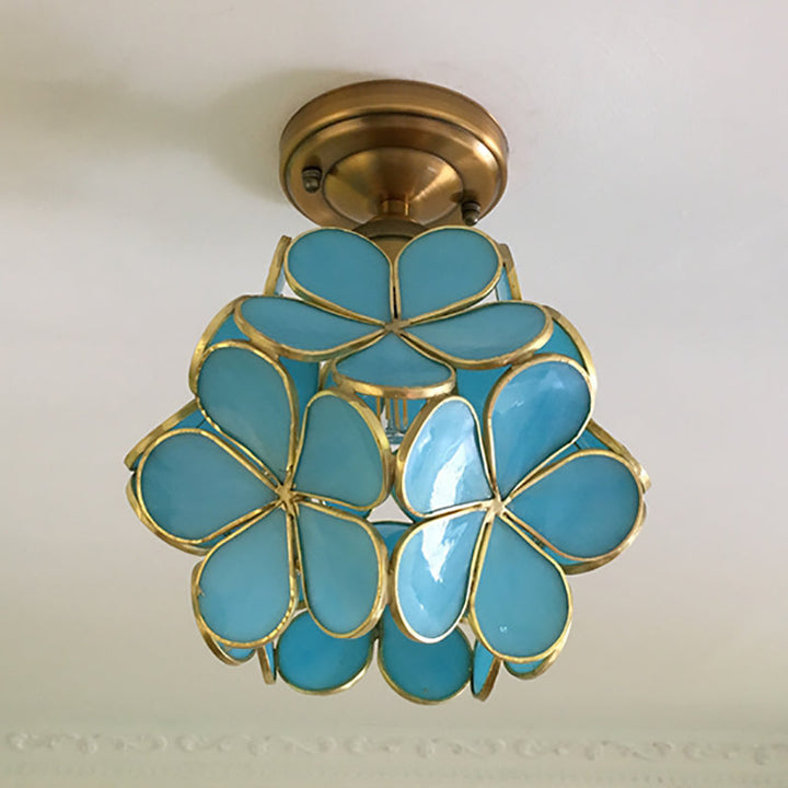 Retro stil PVC taklampe – Blomstermønster for et unikt utseende | Luvikno