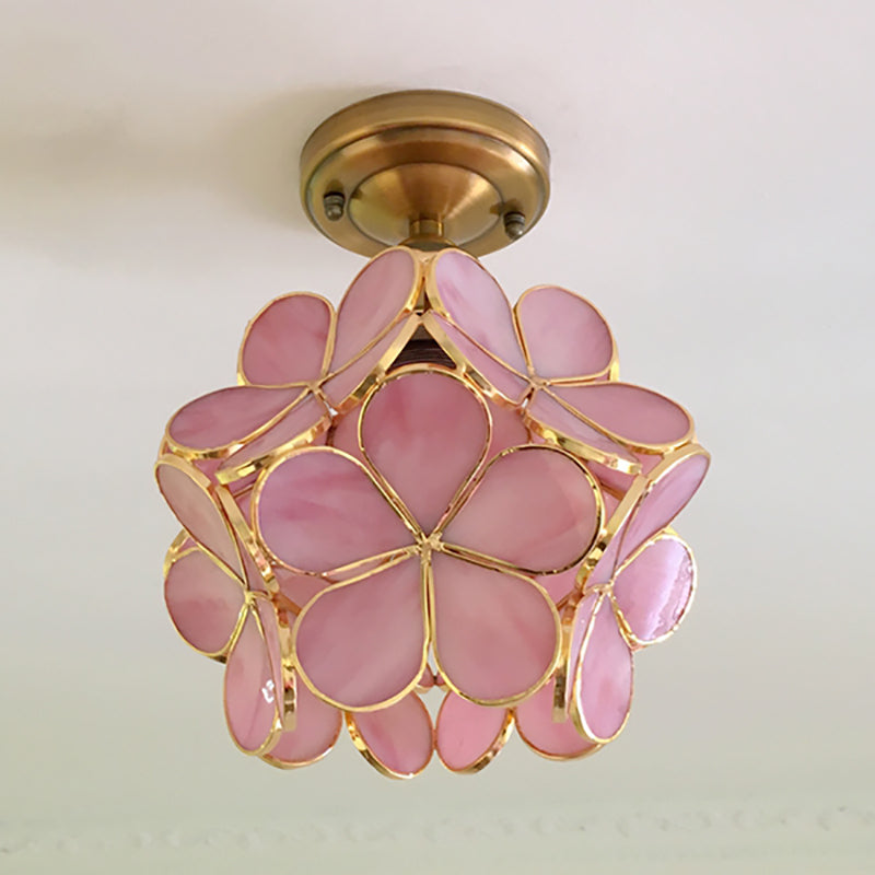 Retro stil PVC taklampe – Blomstermønster for et unikt utseende | Luvikno