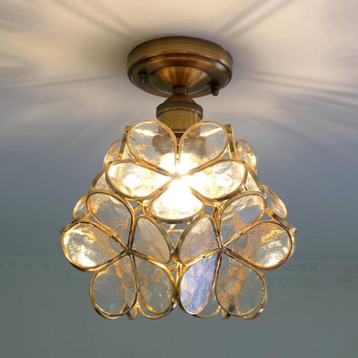 Retro stil PVC taklampe – Blomstermønster for et unikt utseende | Luvikno