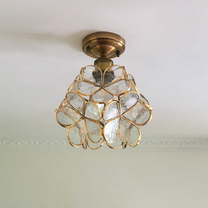Retro stil PVC taklampe – Blomstermønster for et unikt utseende | Luvikno