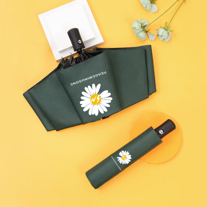 Damer kompakt UV-beskyttelse sammenleggbart paraply Luvikno