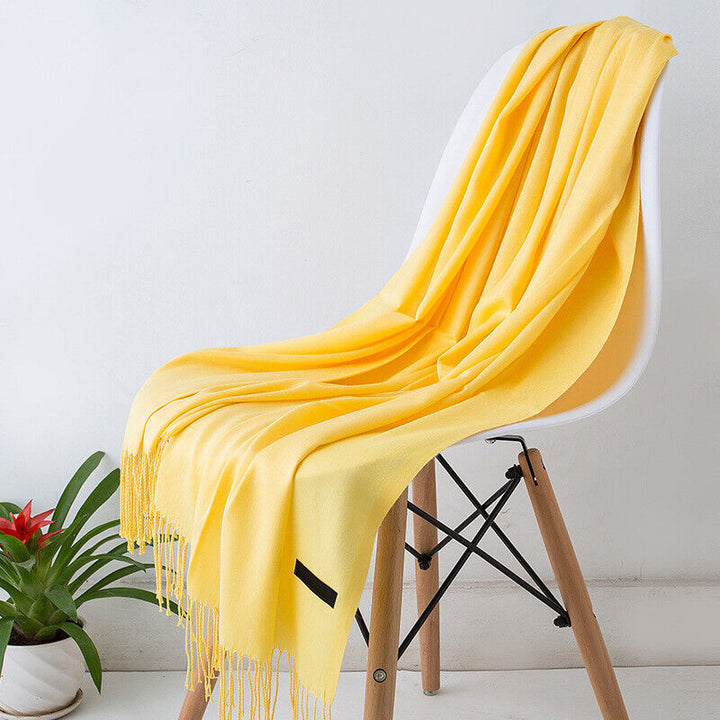 Cashmere skjerf for kvinner Myk Varm Vinter Sjall Luvikno