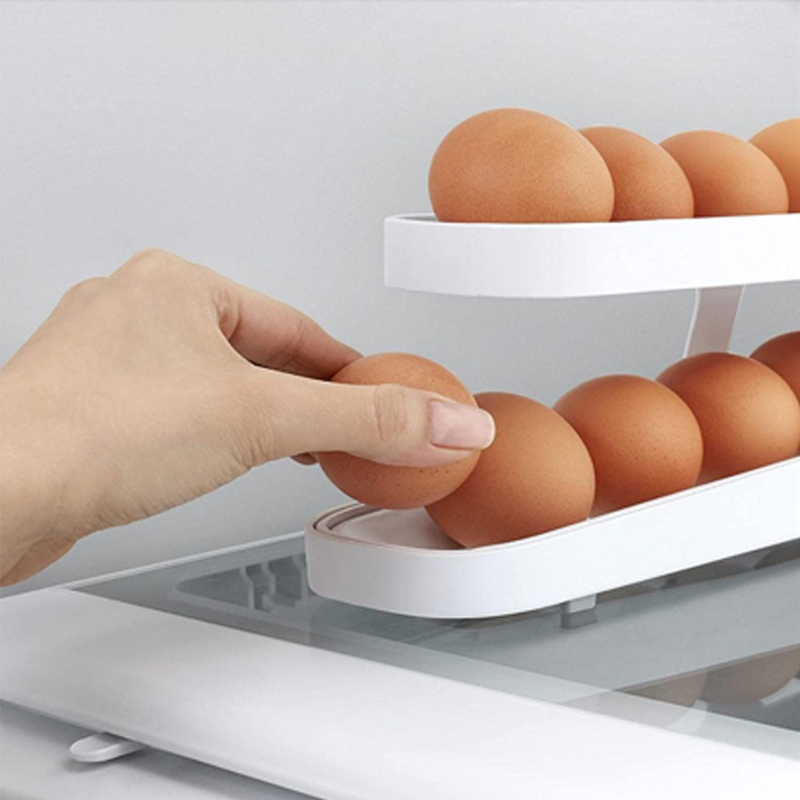 Automatisk rulle-egg-hylleholder-lagringsboks | Luvikno