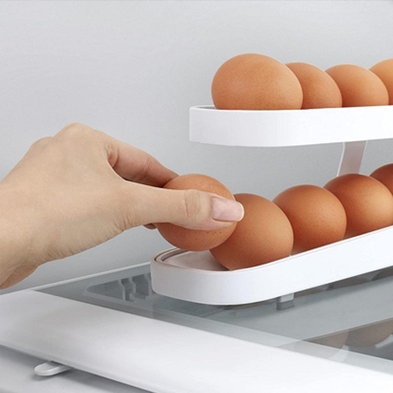 Automatisk rulle-egg-hylleholder-lagringsboks | Luvikno