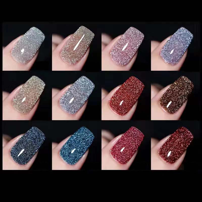 Glitter og diamant neglelakk (8ml) | Luvikno