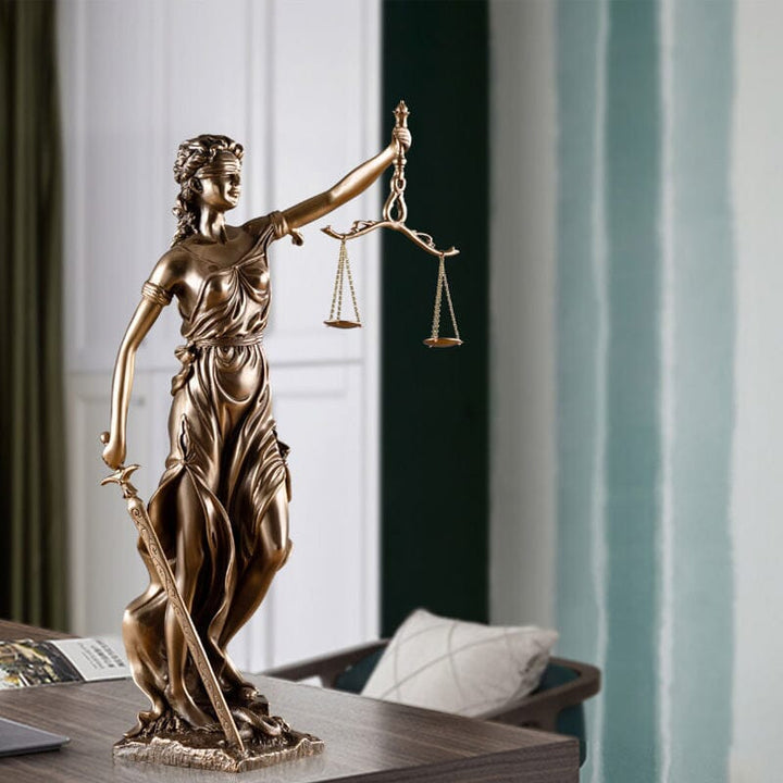 Gudsinnes av rettferdighet statue dekorasjon | Luvikno