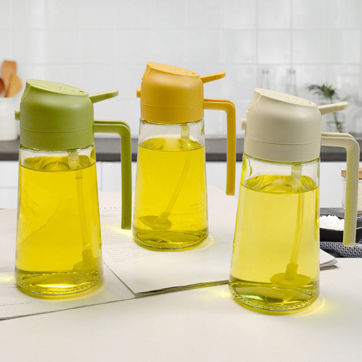 2-i-1 Glass Oil Sprayer og Dispenser | Luvikno